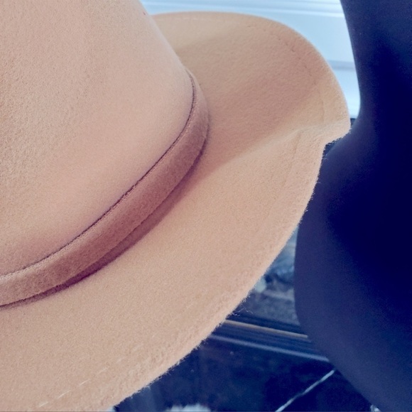 CUSTOM Camel Fedora felt hat vintage red felt underbrim main image 6